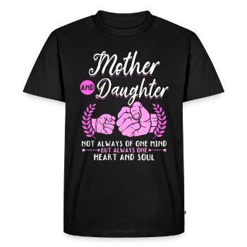 grand dicton de la fête des mères - un cœur et une âme. - T-shirt Premium bio Homme - noir - Devant - Nico (187cm)
