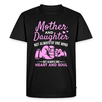 grand dicton de la fête des mères - un cœur et une âme. - T-shirt Premium bio Homme - noir - Devant - Nico (187cm)