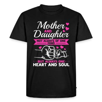 grand dicton de la fête des mères - un cœur et une âme. - T-shirt Premium bio Homme - noir - Devant - Nico (187cm)