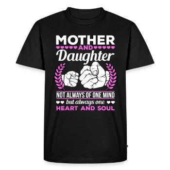 grand dicton de la fête des mères - un cœur et une âme. - T-shirt Premium bio Homme - noir - Devant - Nico (187cm)