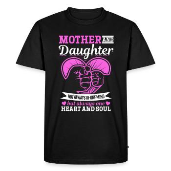 grand dicton de la fête des mères - un cœur et une âme. - T-shirt Premium bio Homme - noir - Devant - Nico (187cm)
