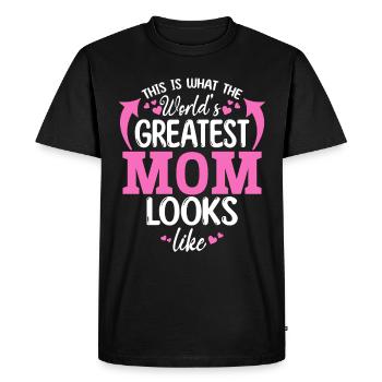 Voici à quoi ressemble la meilleure maman du monde - Fête des mères - T-shirt Premium bio Homme - noir - Devant - Nico (187cm)