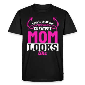Voici à quoi ressemble la meilleure maman du monde - Fête des mères - T-shirt Premium bio Homme - noir - Devant - Nico (187cm)