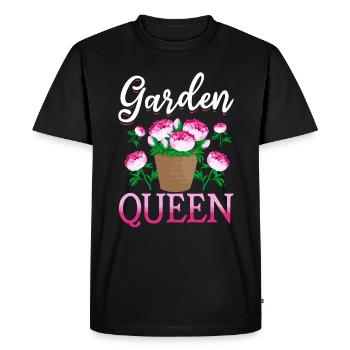 Garden Queen - Amoureux des jardins - T-shirt Premium bio Homme - noir - Devant - Nico (187cm)