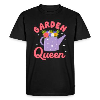 Garden Queen - Amoureux des jardins - T-shirt Premium bio Homme - noir - Devant - Nico (187cm)