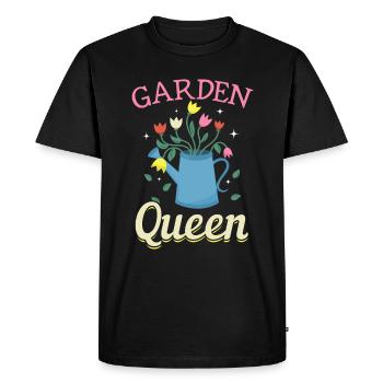 Garden Queen - Amoureux des jardins - T-shirt Premium bio Homme - noir - Devant - Nico (187cm)