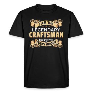 I'm that legendary craftsman - Men's Premium Organic T-Shirt - black - Front - Nico (187cm)
