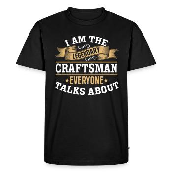 I'm that legendary craftsman - Men's Premium Organic T-Shirt - black - Front - Nico (187cm)