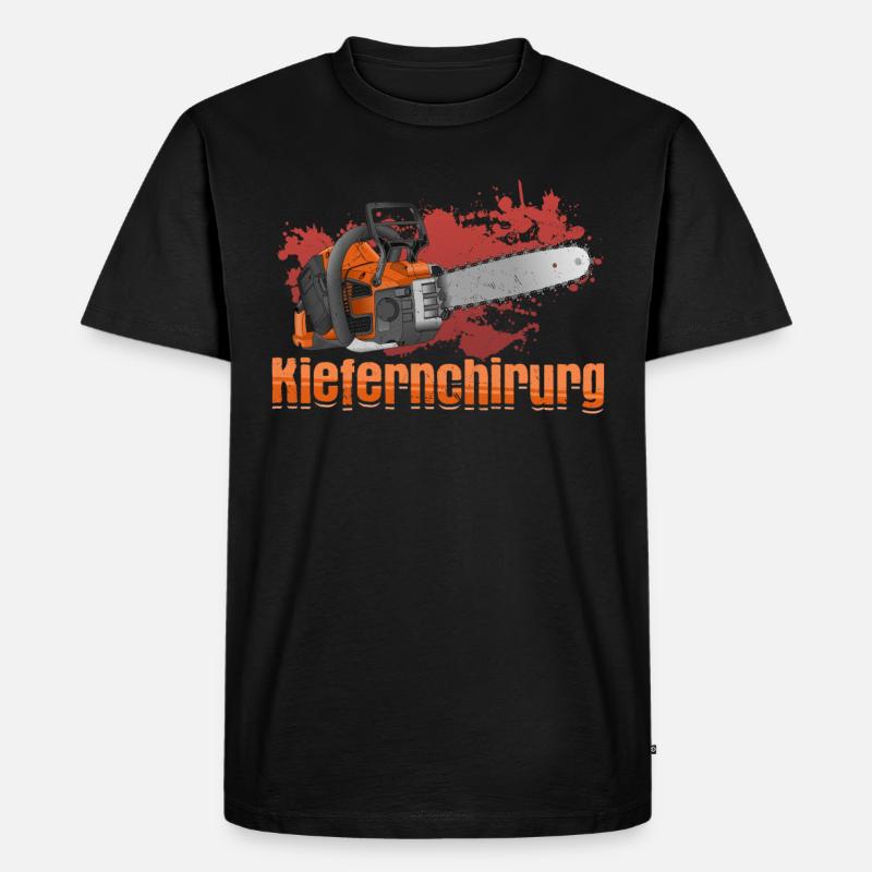 Kiefernchirurg - Männer Premium Bio T-Shirt - Schwarz