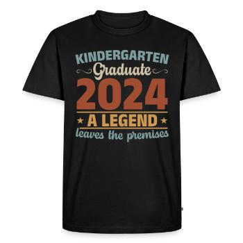 Proud Kindergarten Graduate 2024 - Men's Premium Organic T-Shirt - black - Front - Nico (187cm)