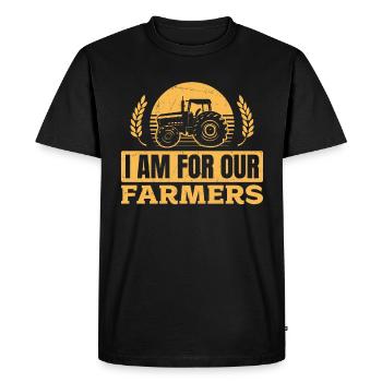 Support our farmers - for our farmers - Men's Premium Organic T-Shirt - black - Front - Nico (187cm)