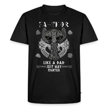 Vathor - Fête des pères Cadeau pour la fête des pères Viking - T-shirt Premium bio Homme - noir - Devant - Nico (187cm)