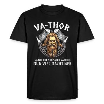 Vathor - Father's Day Father's Day Gift Viking - Men's Premium Organic T-Shirt - black - Front - Nico (187cm)