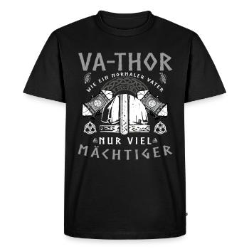 Vathor - Father's Day Father's Day Gift Viking - Men's Premium Organic T-Shirt - black - Front - Nico (187cm)