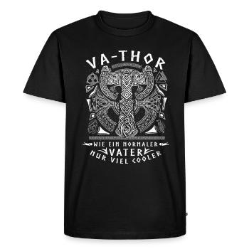 Vathor - Father's Day Father's Day Gift Viking - Men's Premium Organic T-Shirt - black - Front - Nico (187cm)
