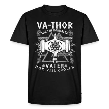 Vathor - Father's Day Father's Day Gift Viking - Men's Premium Organic T-Shirt - black - Front - Nico (187cm)