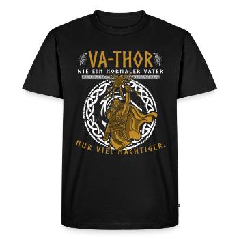 Vathor - Father's Day Father's Day Gift Viking - Men's Premium Organic T-Shirt - black - Front - Nico (187cm)