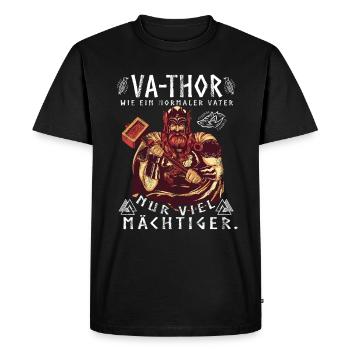 Vathor - Father's Day Father's Day Gift Viking - Men's Premium Organic T-Shirt - black - Front - Nico (187cm)
