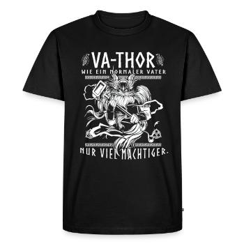 Vathor - Father's Day Father's Day Gift Viking - Men's Premium Organic T-Shirt - black - Front - Nico (187cm)