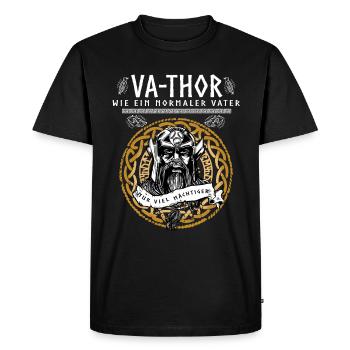 Vathor - Father's Day Father's Day Gift Viking - Men's Premium Organic T-Shirt - black - Front - Nico (187cm)
