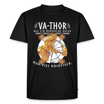 Vathor - Father's Day Father's Day Gift Viking - Men's Premium Organic T-Shirt - black - Front - Nico (187cm)