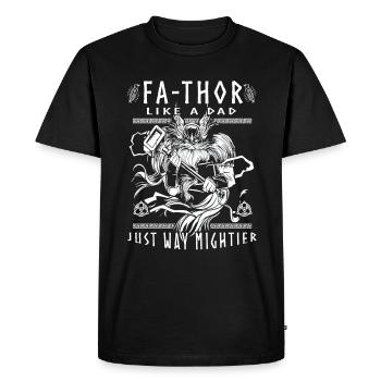 Vathor - Fête des pères Cadeau Fête des Pères Viking - T-shirt Premium bio Homme - noir - Devant - Nico (187cm)