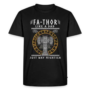 Vathor - Father's Day Father's Day Gift Viking - Men's Premium Organic T-Shirt - black - Front - Nico (187cm)