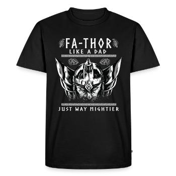 Vathor - Fête des pères Cadeau Fête des Pères Viking - T-shirt Premium bio Homme - noir - Devant - Nico (187cm)