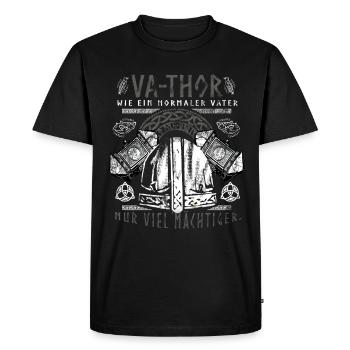 Vathor - Father's Day Father's Day Gift Viking - Men's Premium Organic T-Shirt - black - Front - Nico (187cm)