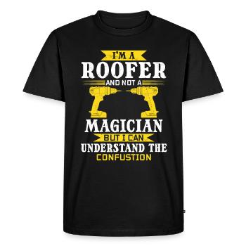 Pas un magicien, mais un maître de son art ! - T-shirt Premium bio Homme - noir - Devant - Nico (187cm)