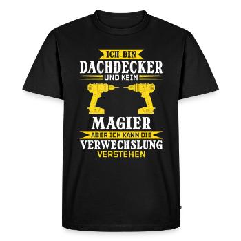 Pas un magicien, mais un maître de son art ! - T-shirt Premium bio Homme - noir - Devant - Nico (187cm)