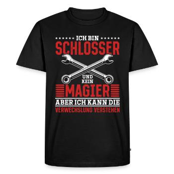 I'm a locksmith and not a magician - Men's Premium Organic T-Shirt - black - Front - Nico (187cm)