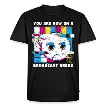 You now have a break from broadcasting - No signal - Men's Premium Organic T-Shirt - black - Front - Nico (187cm)