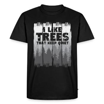 Silent Trees Humorous Silence - Men's Premium Organic T-Shirt - black - Front - Nico (187cm)