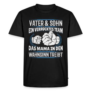 Father & Son Strong & Hilarious Together - Men's Premium Organic T-Shirt - black - Front - Nico (187cm)