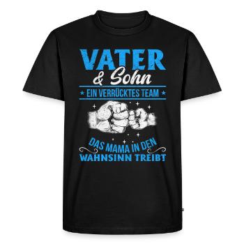 Father & Son Strong & Hilarious Together - Men's Premium Organic T-Shirt - black - Front - Nico (187cm)