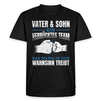 Father & Son Strong & Hilarious Together - Men's Premium Organic T-Shirt - black - Front - Nico (187cm)