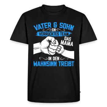 Father & Son Strong & Hilarious Together - Men's Premium Organic T-Shirt - black - Front - Nico (187cm)
