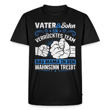 Father & Son Strong & Hilarious Together - Men's Premium Organic T-Shirt - black - Front - Nico (187cm)