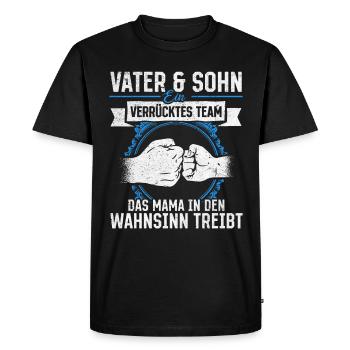 Father & Son Strong & Hilarious Together - Men's Premium Organic T-Shirt - black - Front - Nico (187cm)