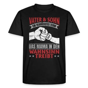 Father & Son Strong & Hilarious Together - Men's Premium Organic T-Shirt - black - Front - Nico (187cm)
