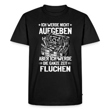 Artisan N’abandonnez jamais, jurez de manière créative ! - T-shirt Premium bio Homme - noir - Devant - Nico (187cm)