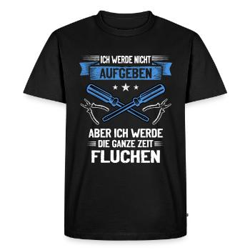 N’abandonnez jamais, jurez de manière créative ! - T-shirt Premium bio Homme - noir - Devant - Nico (187cm)