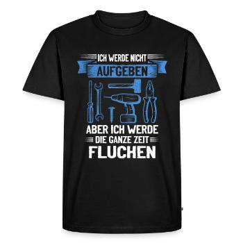 N’abandonnez jamais, jurez de manière créative ! - T-shirt Premium bio Homme - noir - Devant - Nico (187cm)