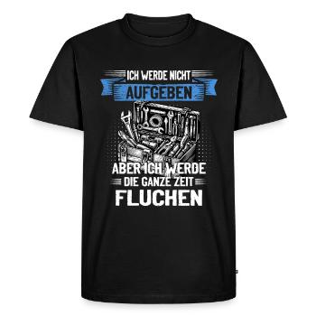 N’abandonnez jamais, jurez de manière créative ! - T-shirt Premium bio Homme - noir - Devant - Nico (187cm)