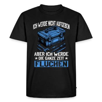 Artisan N’abandonnez jamais, jurez de manière créative ! - T-shirt Premium bio Homme - noir - Devant - Nico (187cm)