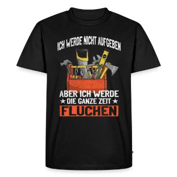 Artisan N’abandonnez jamais, jurez de manière créative ! - T-shirt Premium bio Homme - noir - Devant - Nico (187cm)