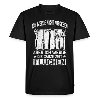 Artisan N’abandonnez jamais, jurez de manière créative ! - T-shirt Premium bio Homme - noir - Devant - Nico (187cm)