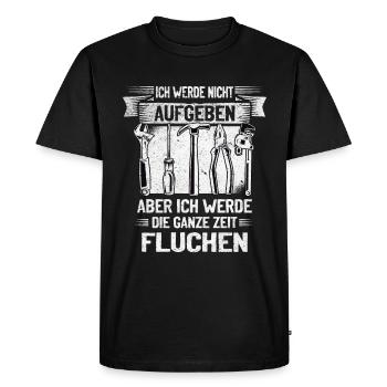 Artisan N’abandonnez jamais, jurez de manière créative ! - T-shirt Premium bio Homme - noir - Devant - Nico (187cm)