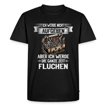 N’abandonnez jamais, jurez de manière créative ! - T-shirt Premium bio Homme - noir - Devant - Nico (187cm)